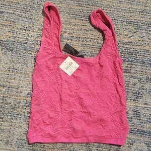 Anthropologie Floral textured crop top